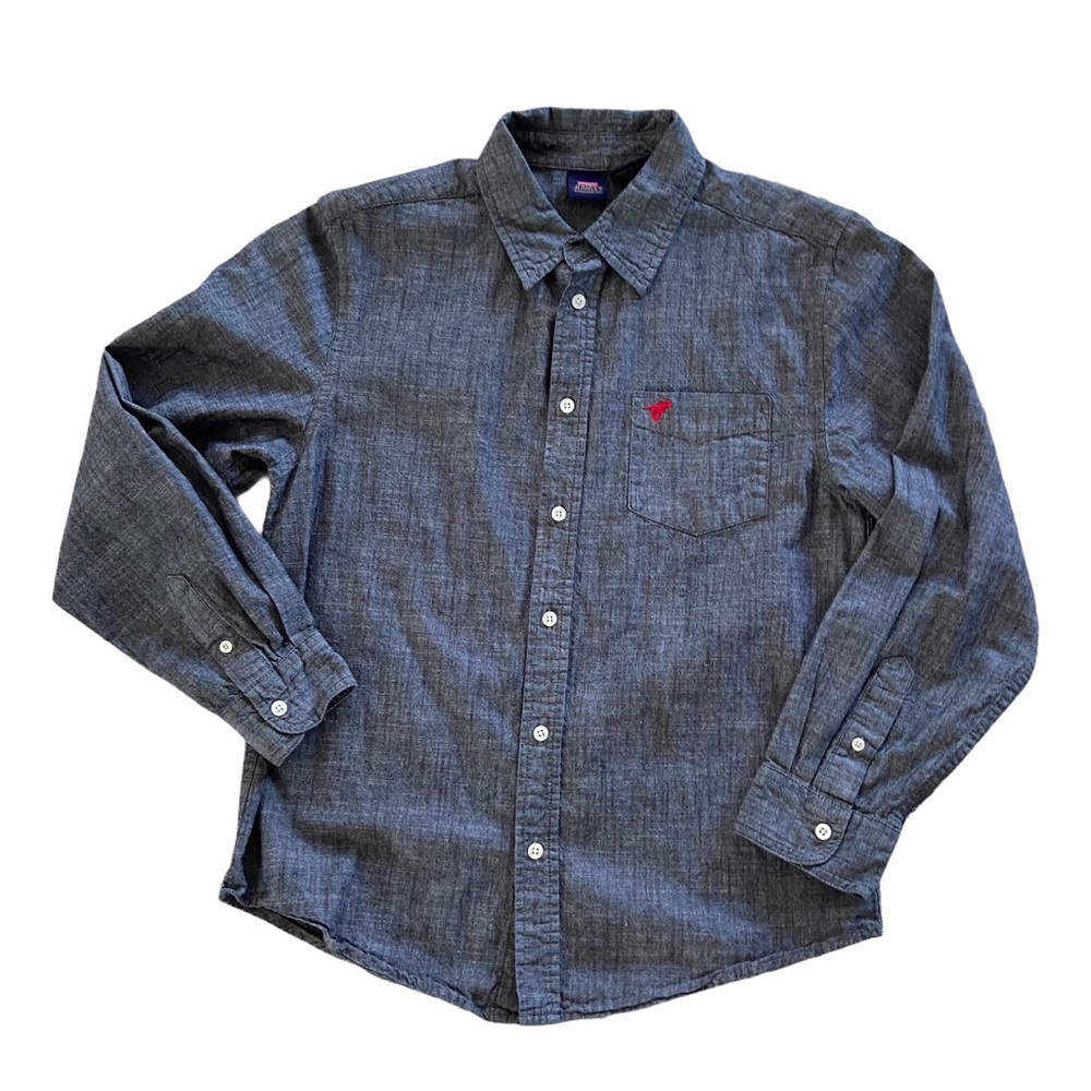 Boy’s Wrangler Western Shirt Denim Jean Cowboy Rodeo Ranch Farmhouse Cotton XL